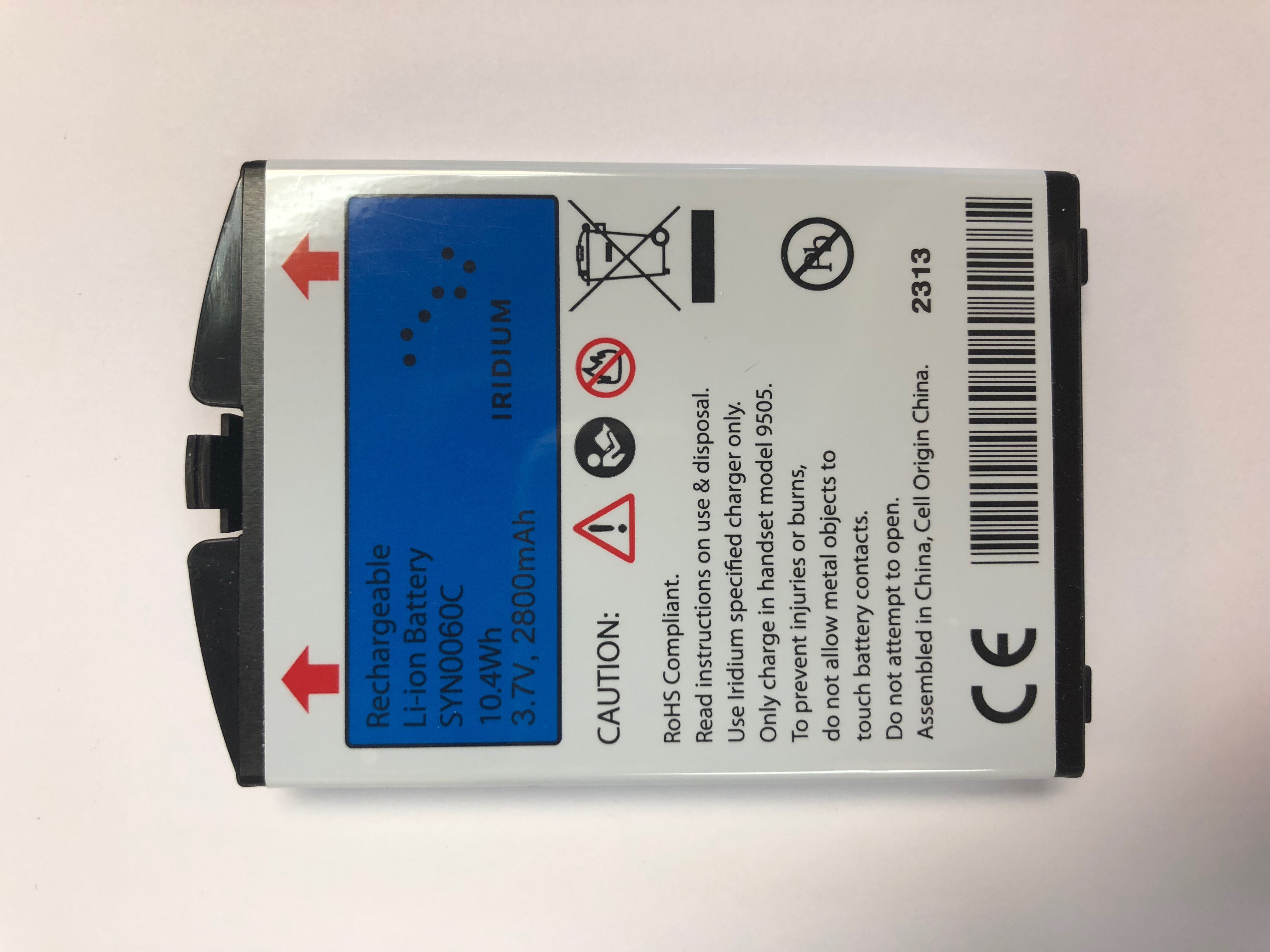 3.0 Iridium 9505 standard battery, 2800 mAh